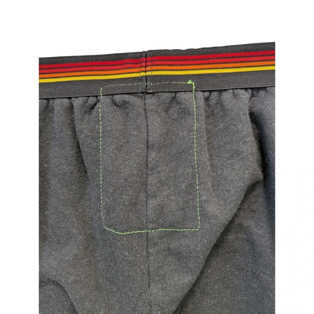Aviator Nation Black Rainbow Striped Waistband Sweatpants Joggers XL USA Made - Picture 3 of 11